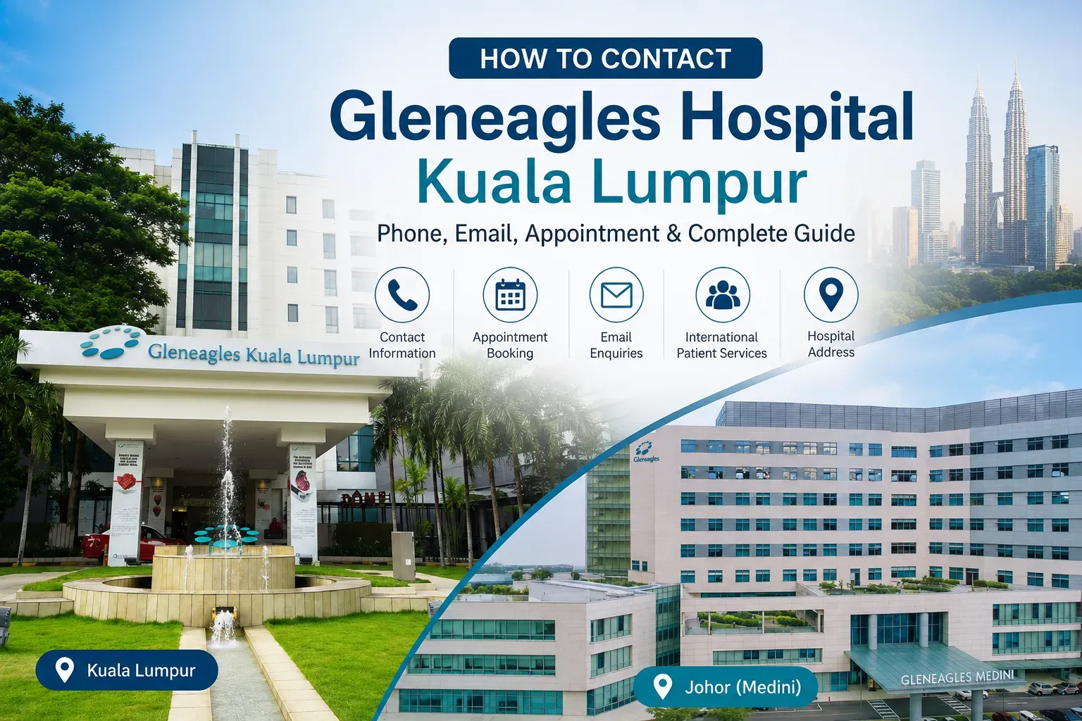 Gleneagles Hospital Kuala Lumpur building and patient services.