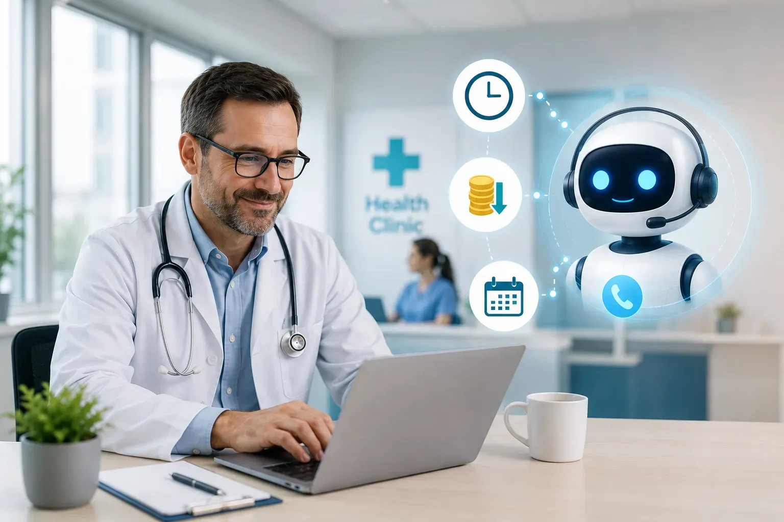 Medical practice front desk tools and scheduling workflow.