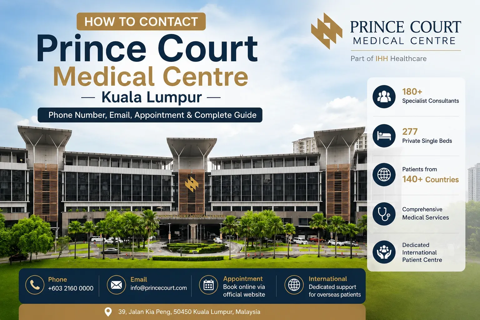 Prince Court Medical Centre Kuala Lumpur hospital building and patient services.